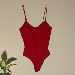 Red bodysuit// super comfy